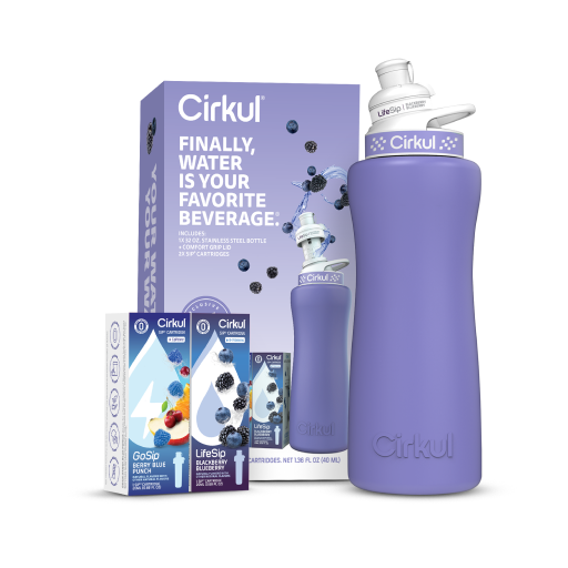 32oz. Matte Periwinkle Stainless Steel Bottle Starter Kit - Classic Pick S0